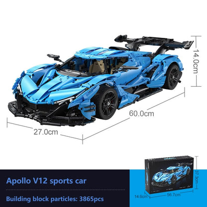 1:8 scale sports car building block set