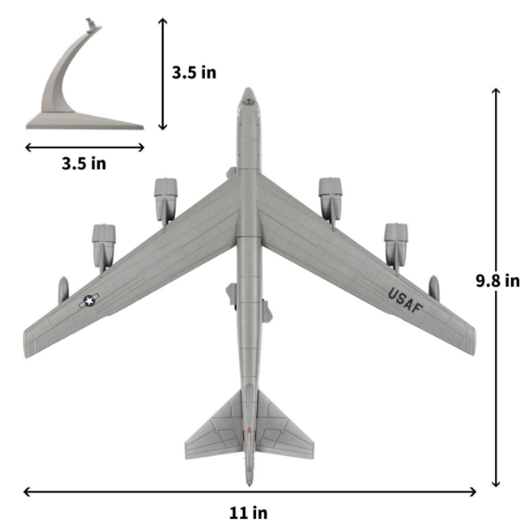 1/200 Scale B-52 Attack Aircraft Metal Fighter