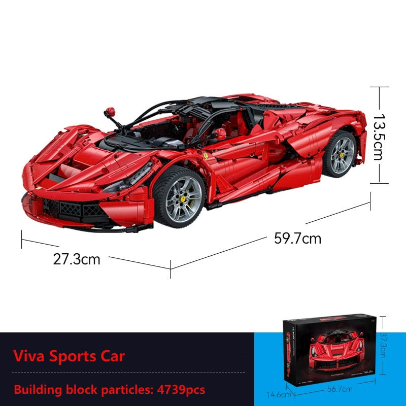 1:8 scale sports car building block set