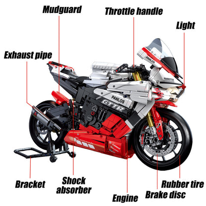 1:5 Light Version Motorcycle Building Blocks