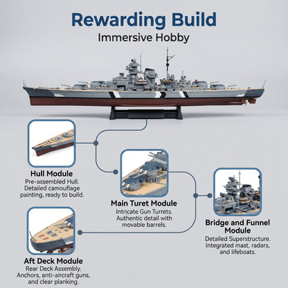 1/200 Bismarck Battleship Building Set