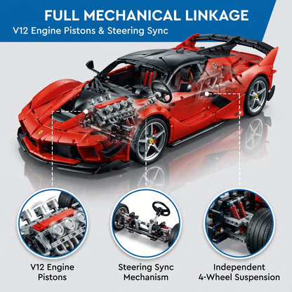 1:8 Scale 4058-Piece V8 Supercar Building Set