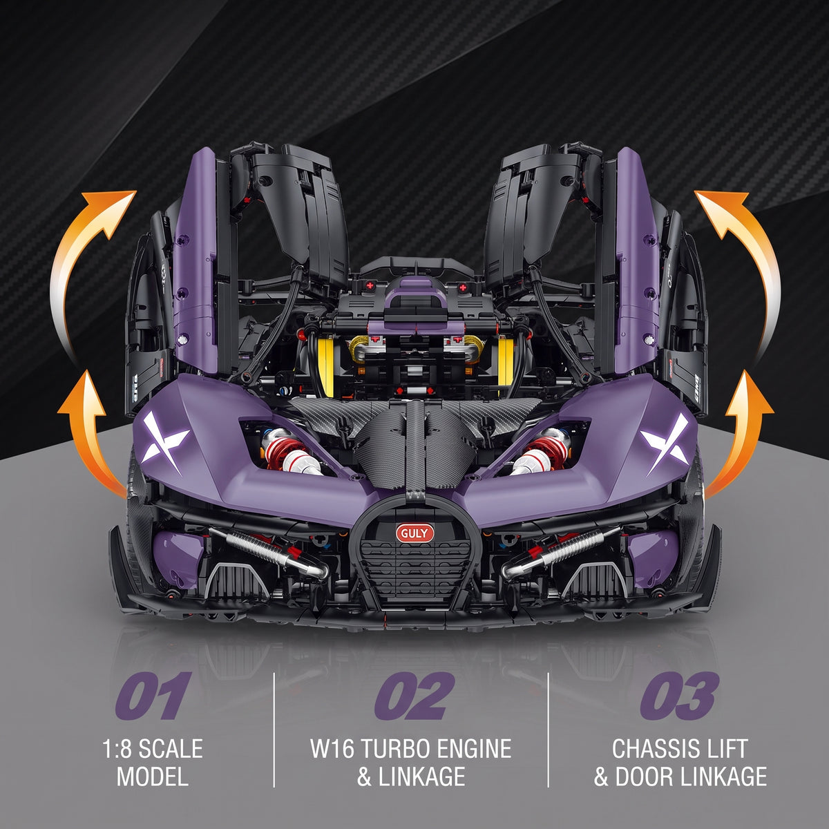 Bugatti Bolide Sports Car Building Blocks