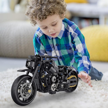 Motorcycle toy building block set