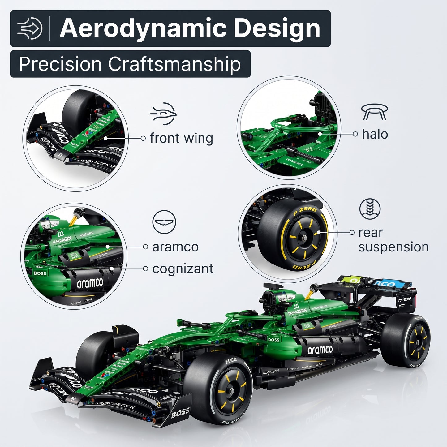 Aston Martin Saudi Aramco F1 R AMR25 building blocks