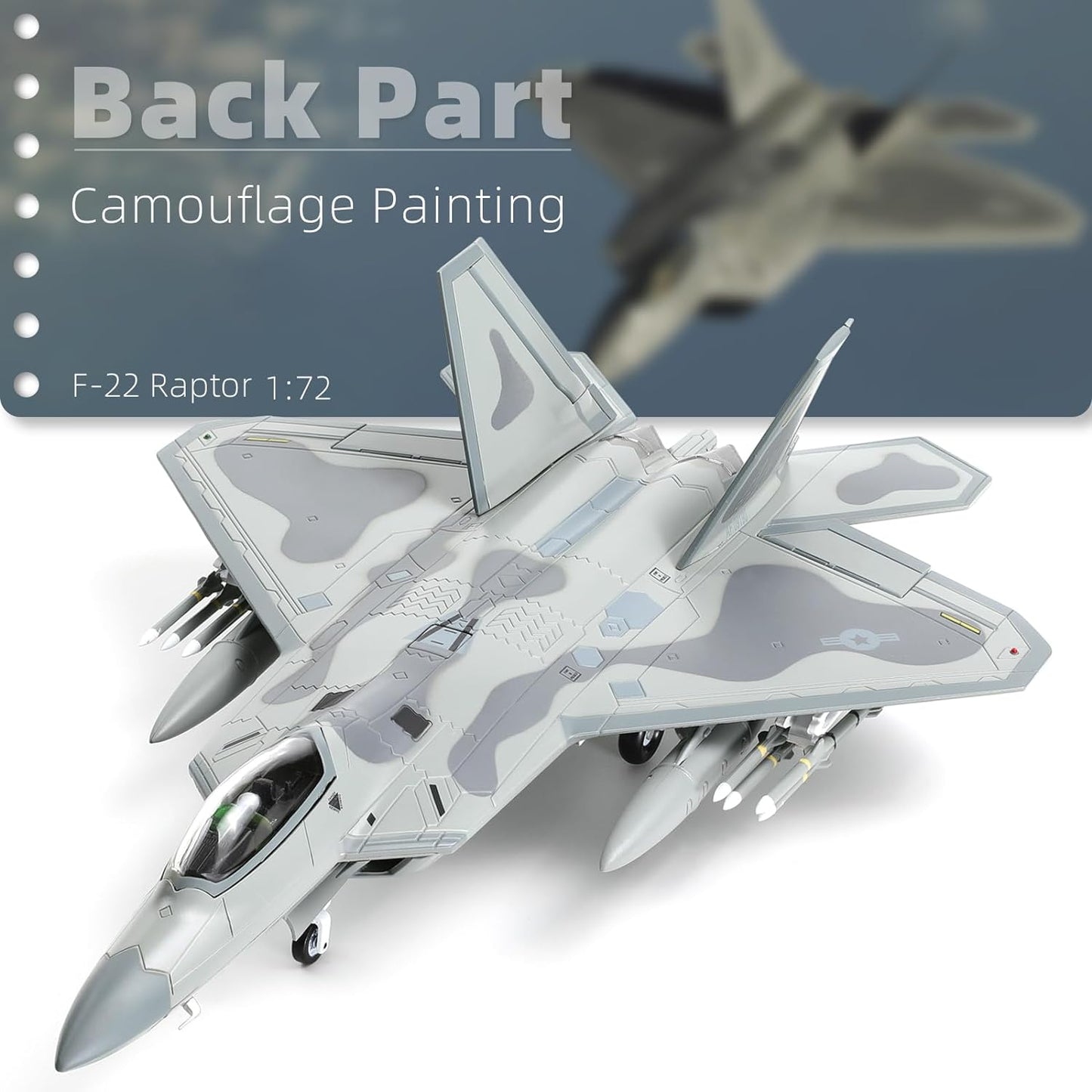 F22 Raptor 1/72 die-cast metal aircraft model kit