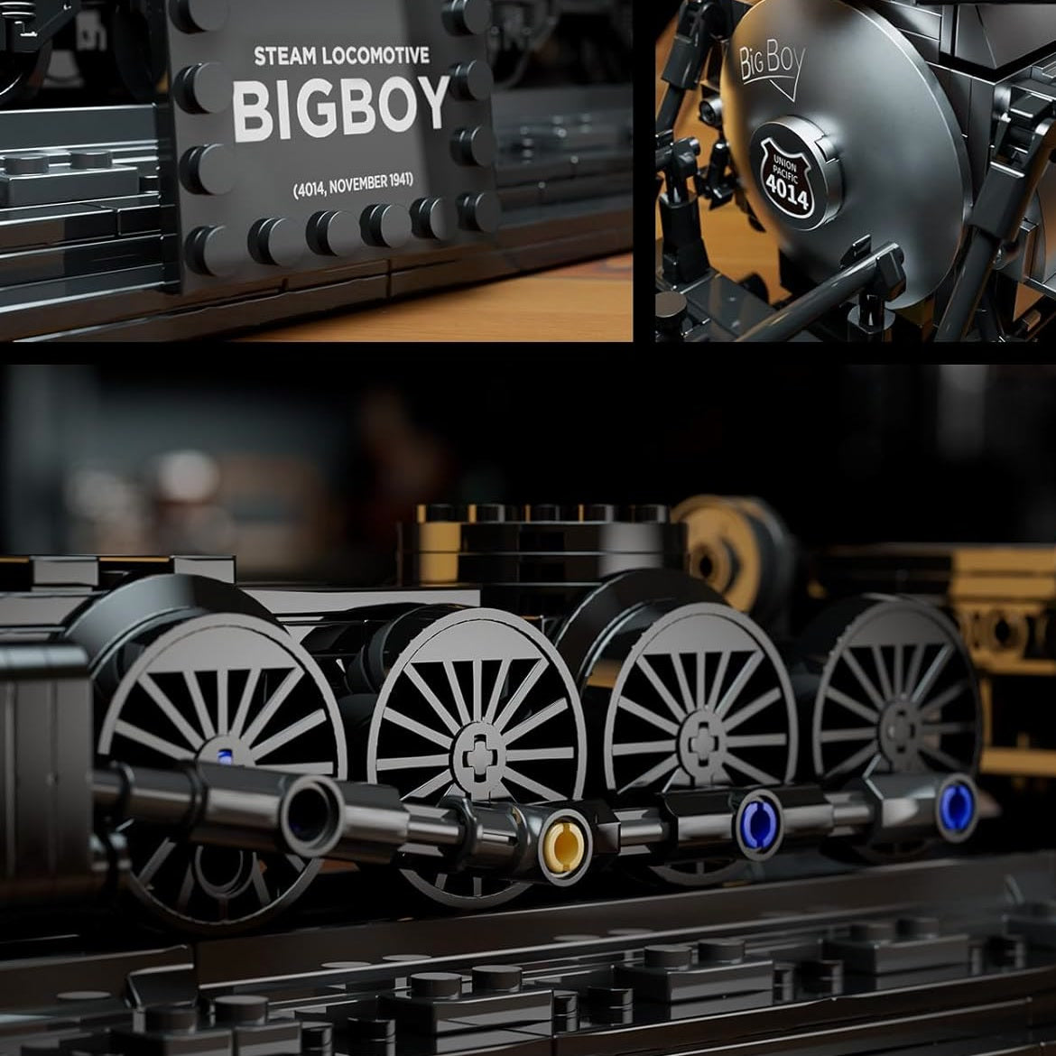 Steam train toy building blocks