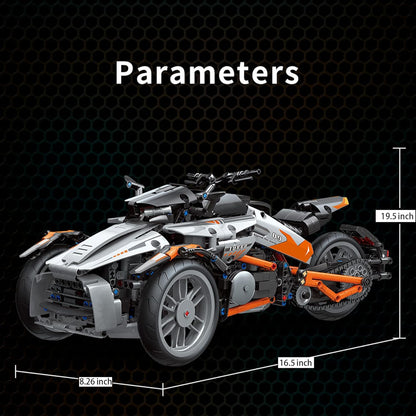 Bombardier remote control motorcycle building blocks