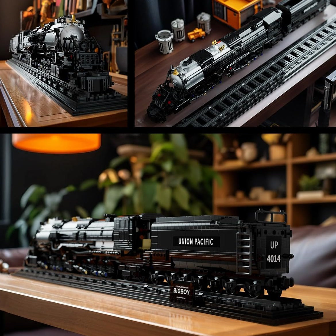 Steam train toy building blocks