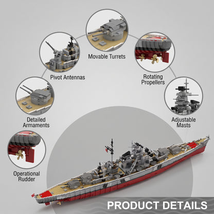 1/200 Bismarck Battleship Building Set