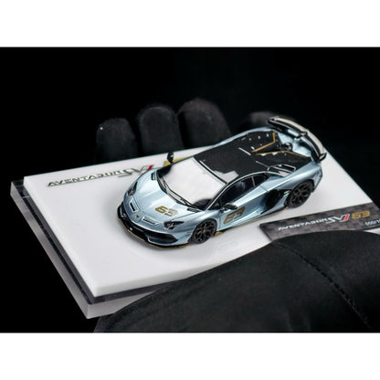 1/64 Custom Aventador SVJ Ice Blue
