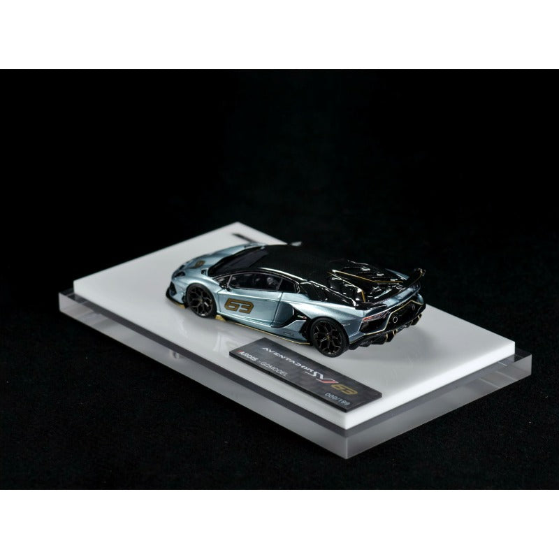 1/64 Custom Aventador SVJ Ice Blue