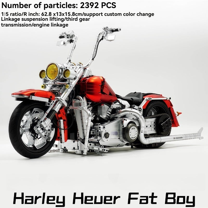 1:5Harley-Davidson Fat Boy Motorcycle Electroplated Red