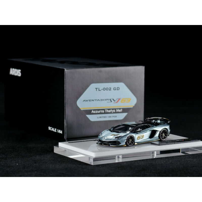 1/64 Custom Aventador SVJ Ice Blue