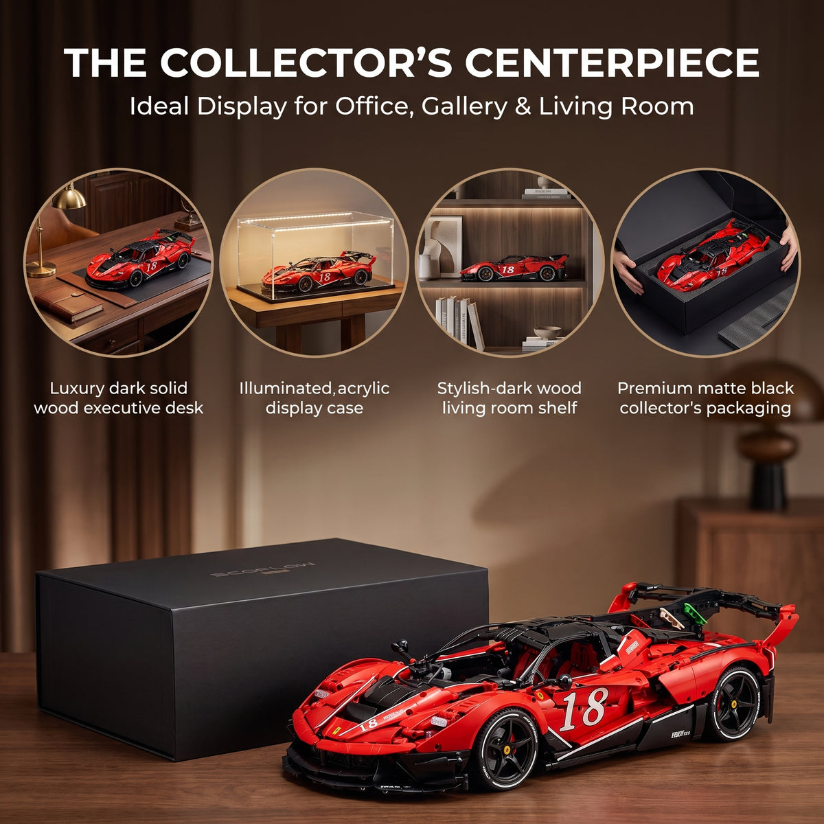 1:8 Scale 4058-Piece V8 Supercar Building Set