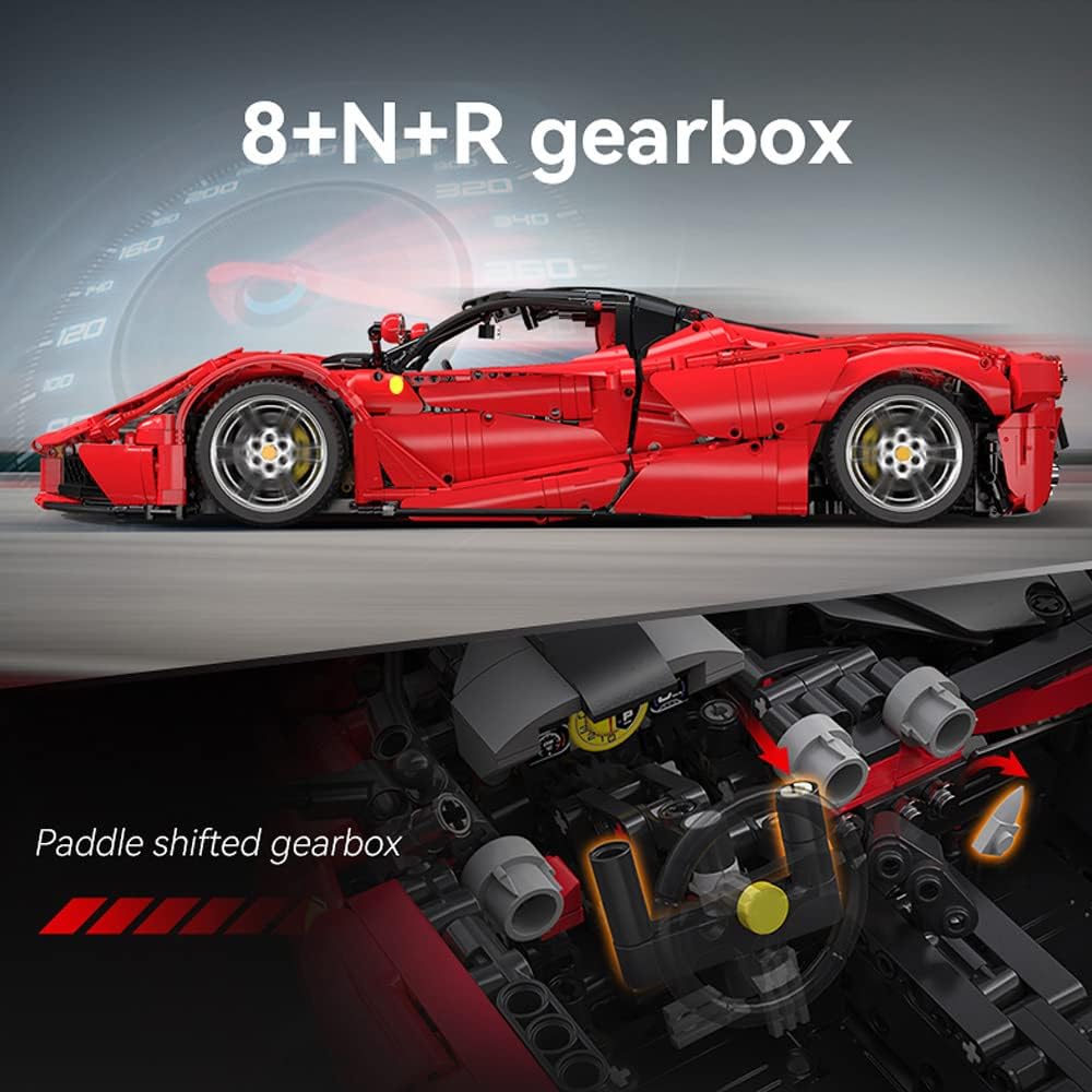 1:8 scale sports car building block set