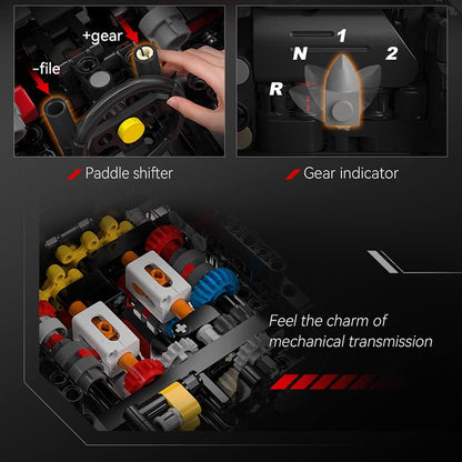 1:8 scale sports car building block set